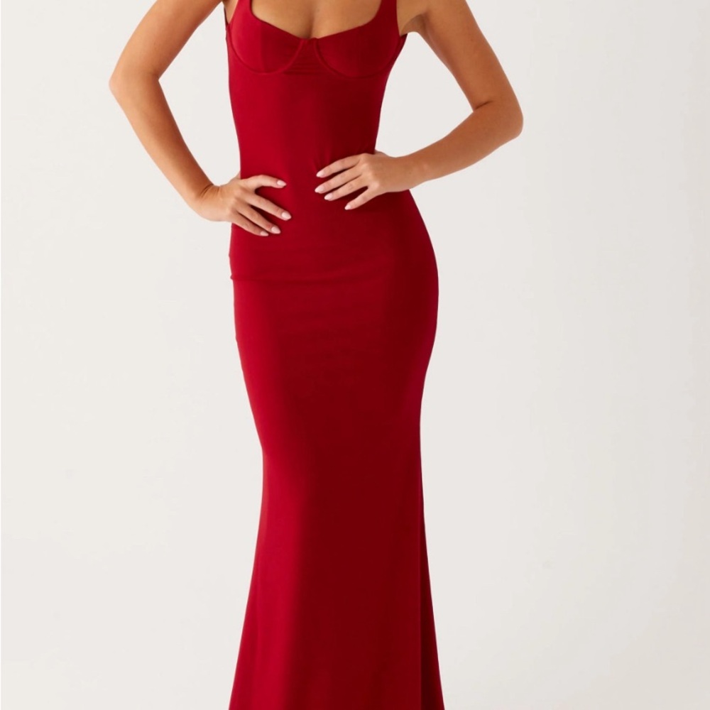 Peppermayo Elegant Red Maxi Dress